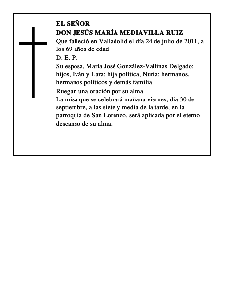 Don Jesús María Mediavilla Ruiz