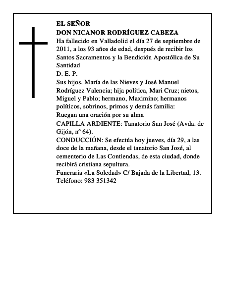 Don Nicanor Rodríguez Cabeza