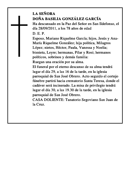 Doña Basilia González García