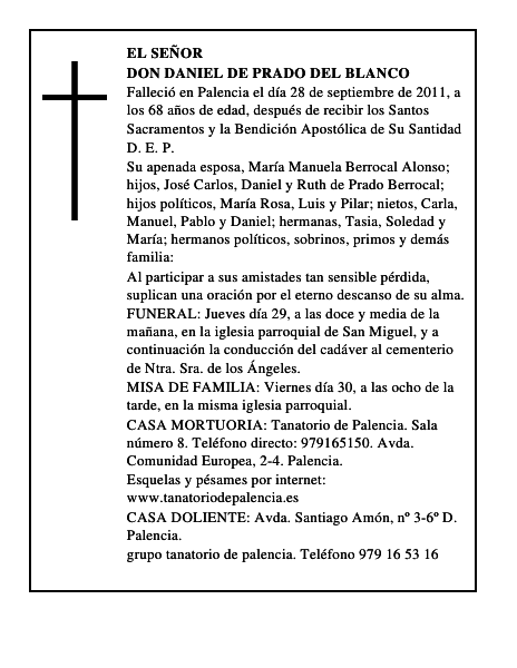 Don Daniel de Prado del Blanco
