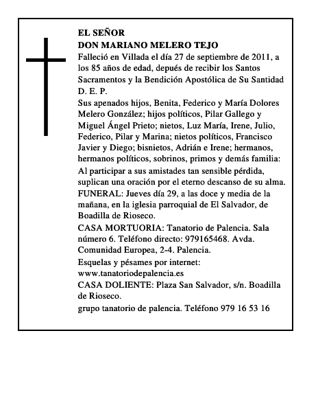 Don Mariano Melero Tejo