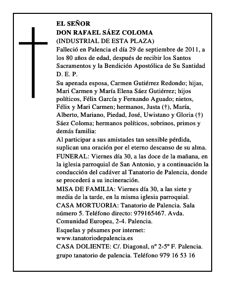 Don Rafael Sáez Coloma