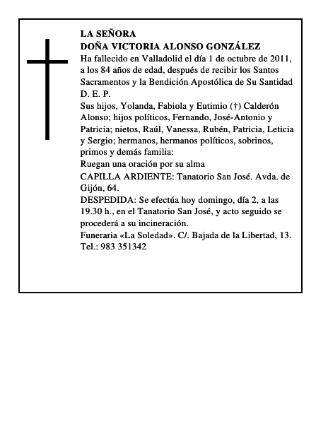 Doña Victoria Alonso González