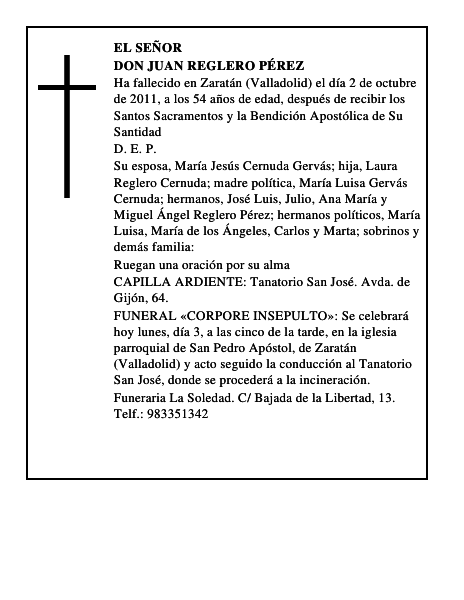 Don Juan Reglero Pérez