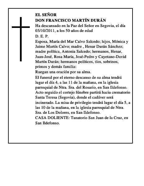 Don Francisco Martín Durán