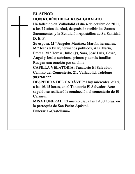 Don Rubén de la Rosa Giraldo