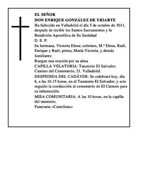 Don Enrique González de Yriarte