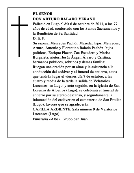 Don Arturo Balado Verano