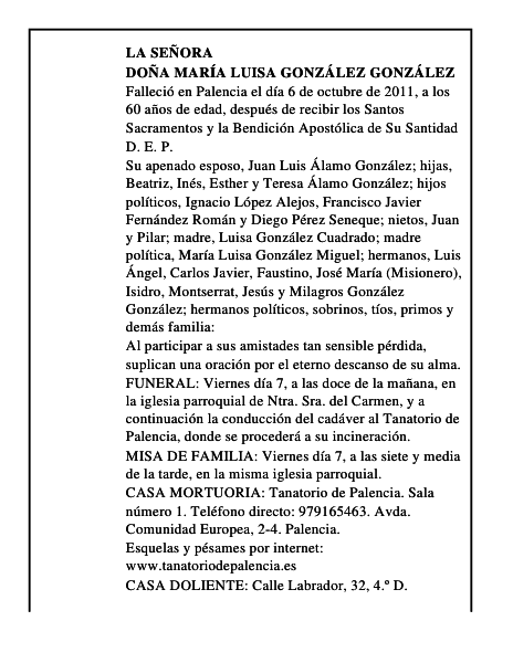 Doña María Luisa González González
