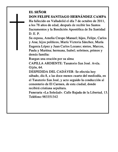 Don Felipe Santiago Hernández Campa