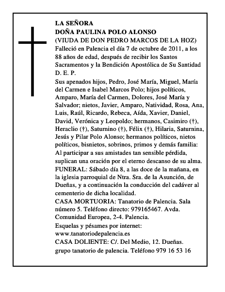 Doña Paulina Polo Alonso