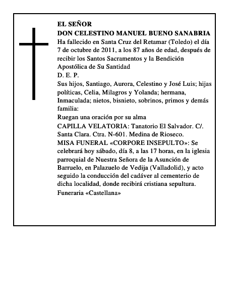Don Celestino Manuel Bueno Sanabria