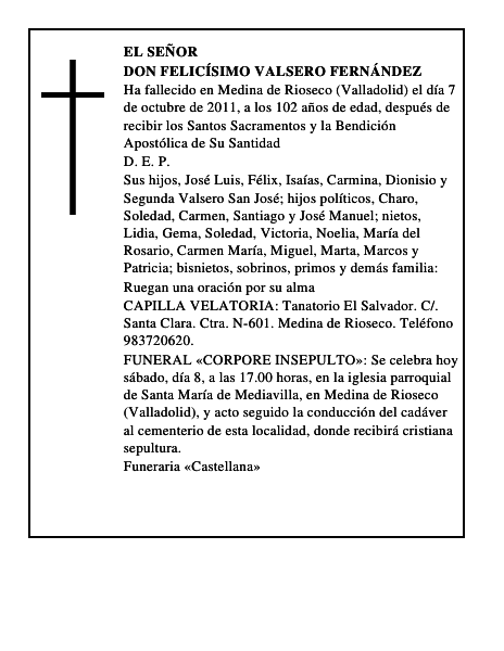 Don Felicísimo Valsero Fernández