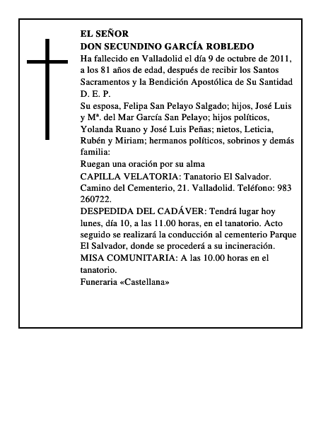 Don Secundino García Robledo
