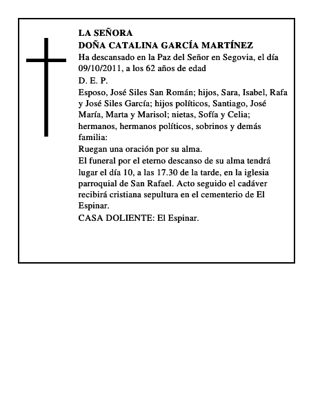 Doña Catalina García Martínez