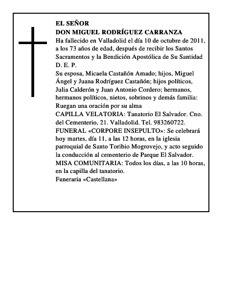 Don Miguel Rodríguez Carranza