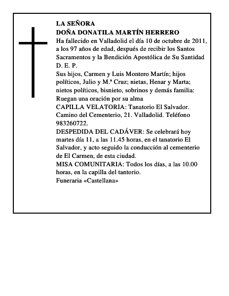Doña Donatila Martín Herrero