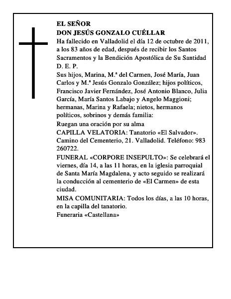 Don Jesús Gonzalo Cuéllar