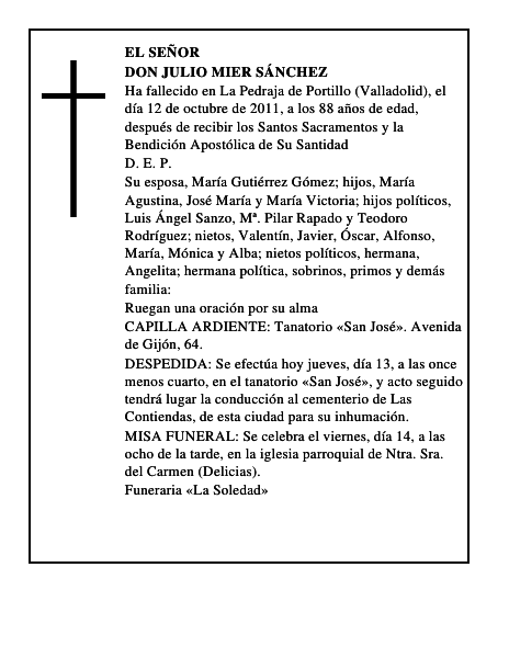 Don Julio Mier Sánchez