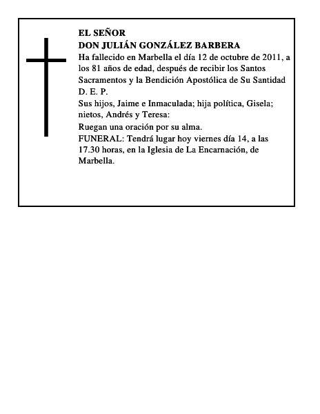 Don Julián González Barbera