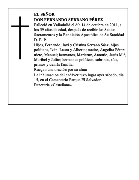 Don Fernando Serrano Pérez