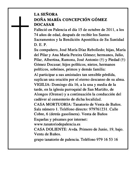 Doña María Concepción Gómez Docasar