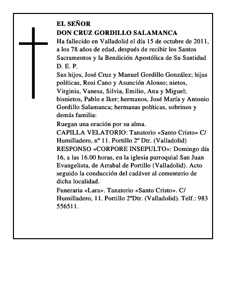 Don Cruz Gordillo Salamanca