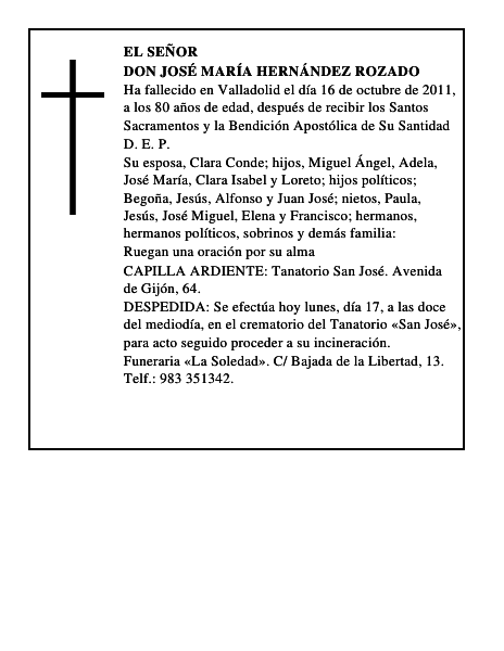 Don José María Hernández Rozado