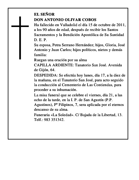 Don Antonio Olivar Cobos