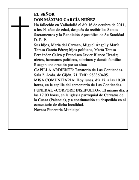 Don Máximo García Núñez