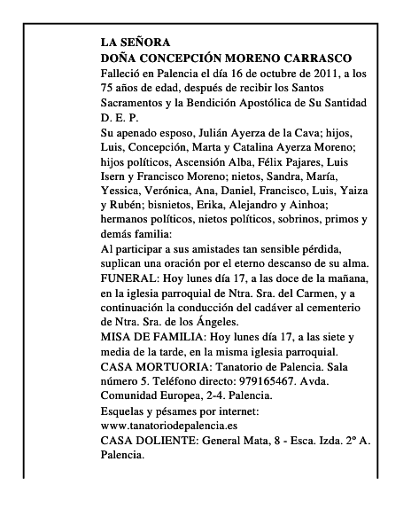Doña Concepción Moreno Carrasco