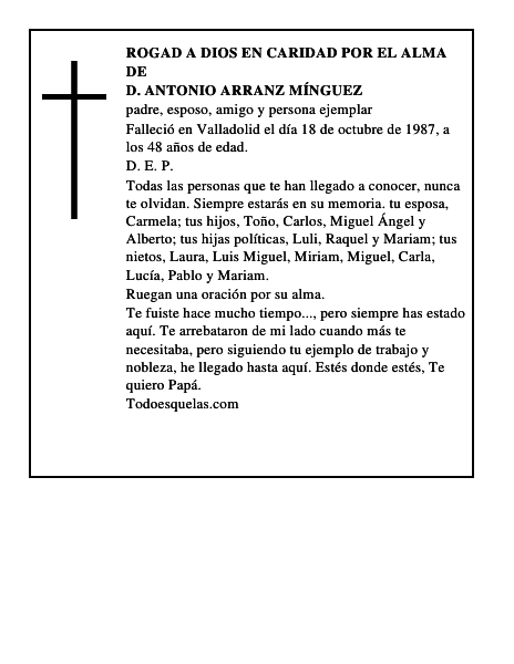 D. Antonio Arranz Mínguez