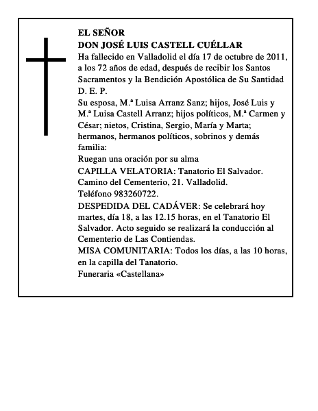 Don José Luis Castell Cuéllar