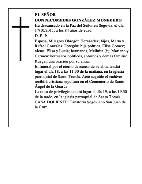 Don Nicomedes González Monedero