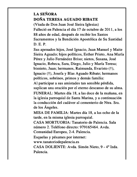 Doña Teresa Aguado Ribate