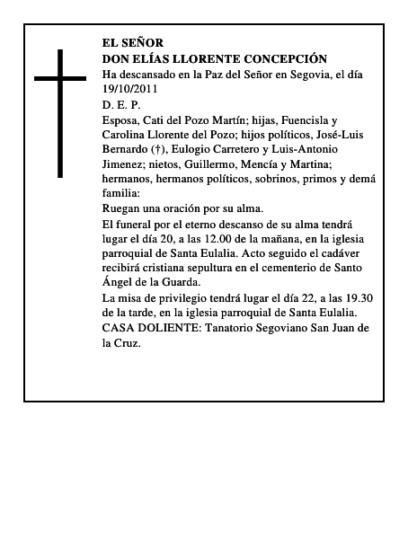 Don Elías Llorente Concepción