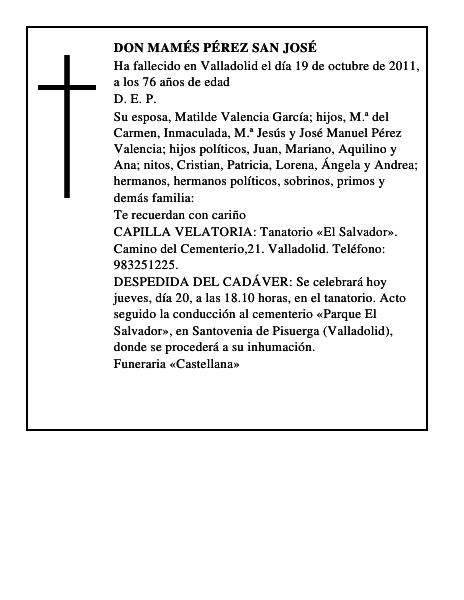 Don Mamés Pérez San José