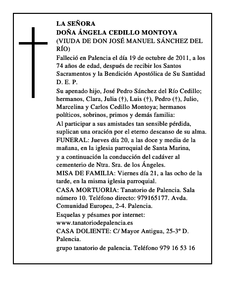 Doña Ángela Cedillo Montoya