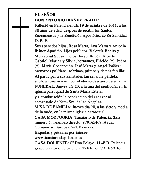 Don Antonio Ibáñez Fraile
