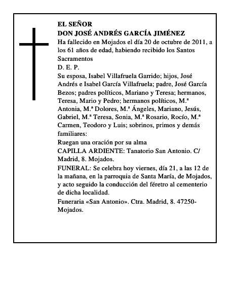 Don José Andrés García Jiménez