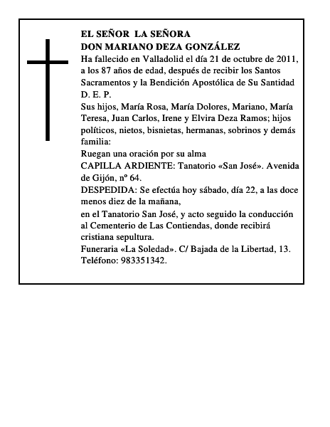 Don Mariano Deza González