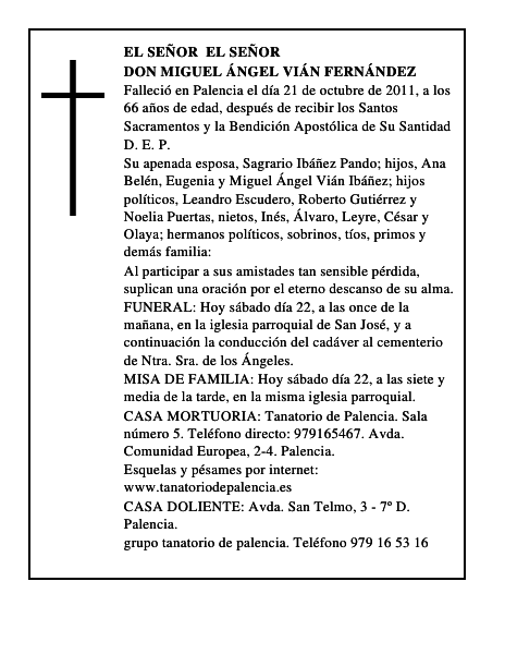 Don Miguel Ángel Vián Fernández