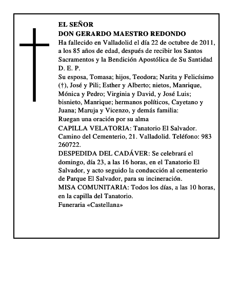 Don Gerardo Maestro Redondo