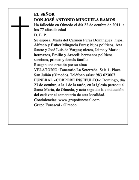 Don José Antonio Minguela Ramos
