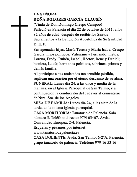 Doña Dolores García Clausín