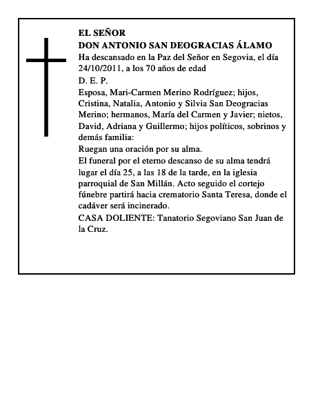 Don Antonio San Deogracias Álamo