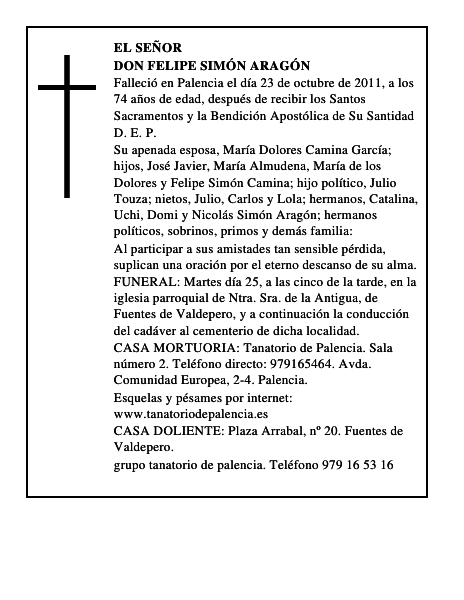 Don Felipe Simón Aragón