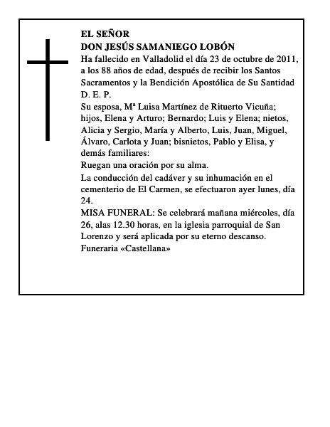 Don Jesús Samaniego Lobón