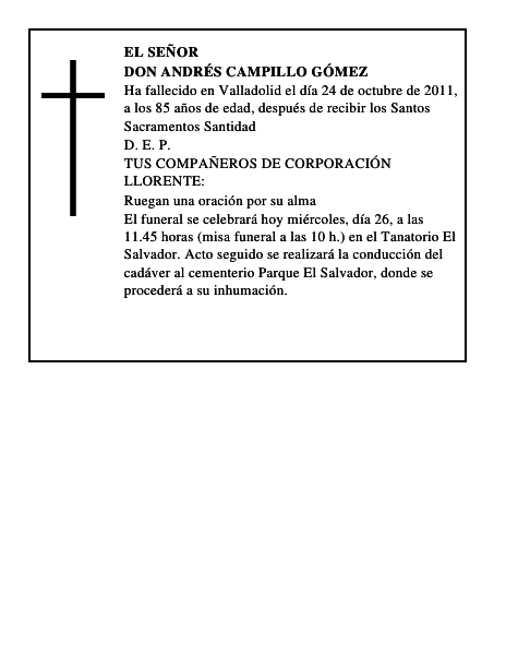 Don Andrés Campillo Gómez