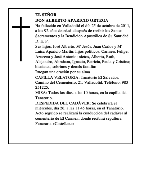 Don Alberto Aparicio Ortega
